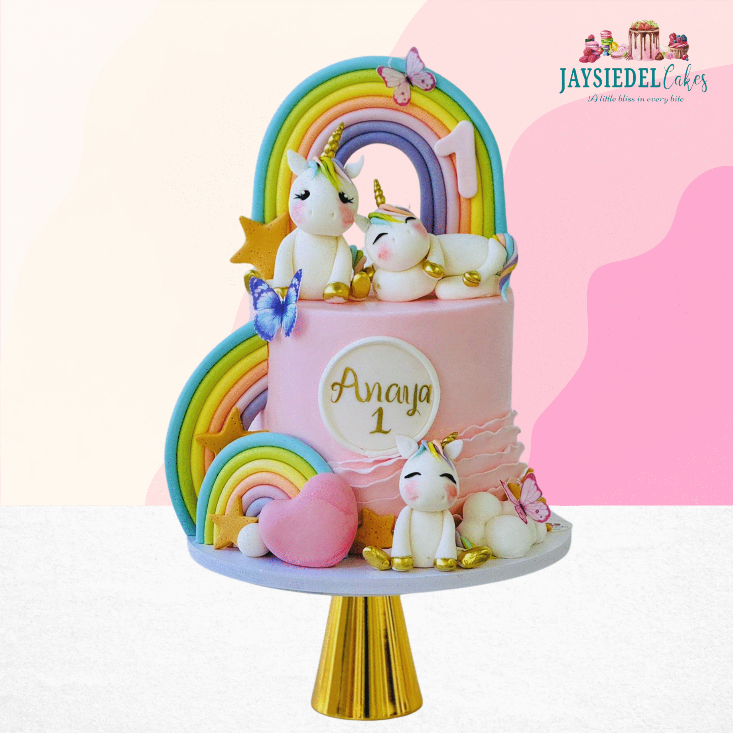Rainbow Unicorn Cake