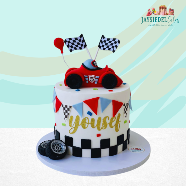 Grand Prix Glory Racing Car Cake