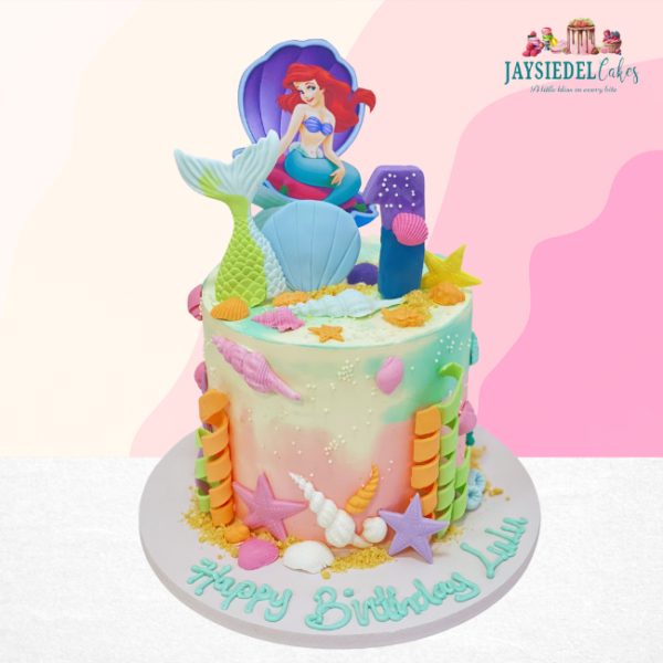 Ocean's Sparkle Mermaid Cake