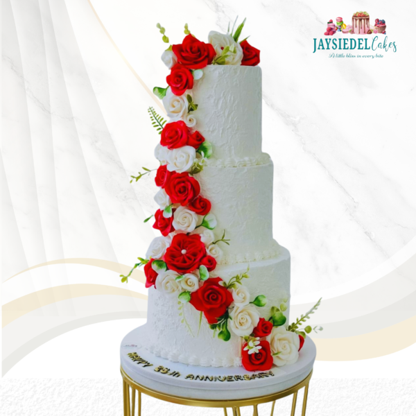 3 Tiered Pure Elegance Wedding Cake