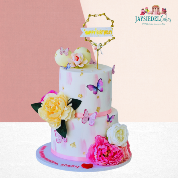 Butterfly & Bloom Cake