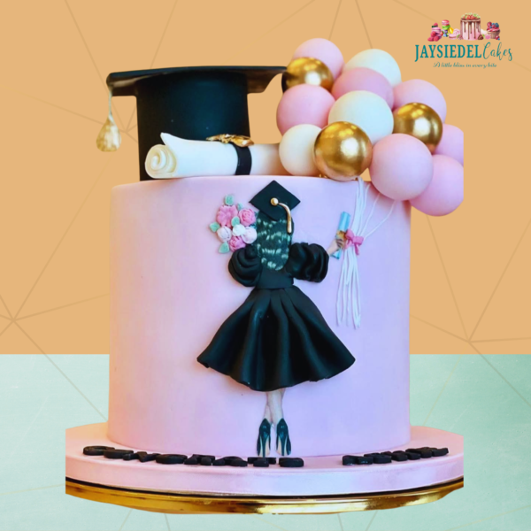 Glow Up Grad Cake