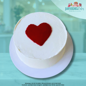Minimalist Heart-Shaped Cake