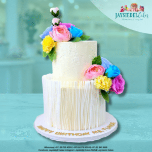 2 Tier Floral Spring Garden Celebration